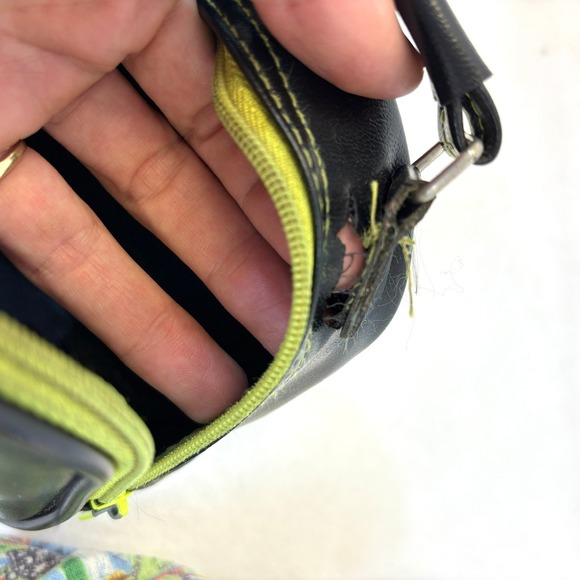 Rare VTG Sanrio Kerokero Keroppi Vintage Black Cosmetic Zipper Bag Pouch Kawaii - Picture 9 of 9